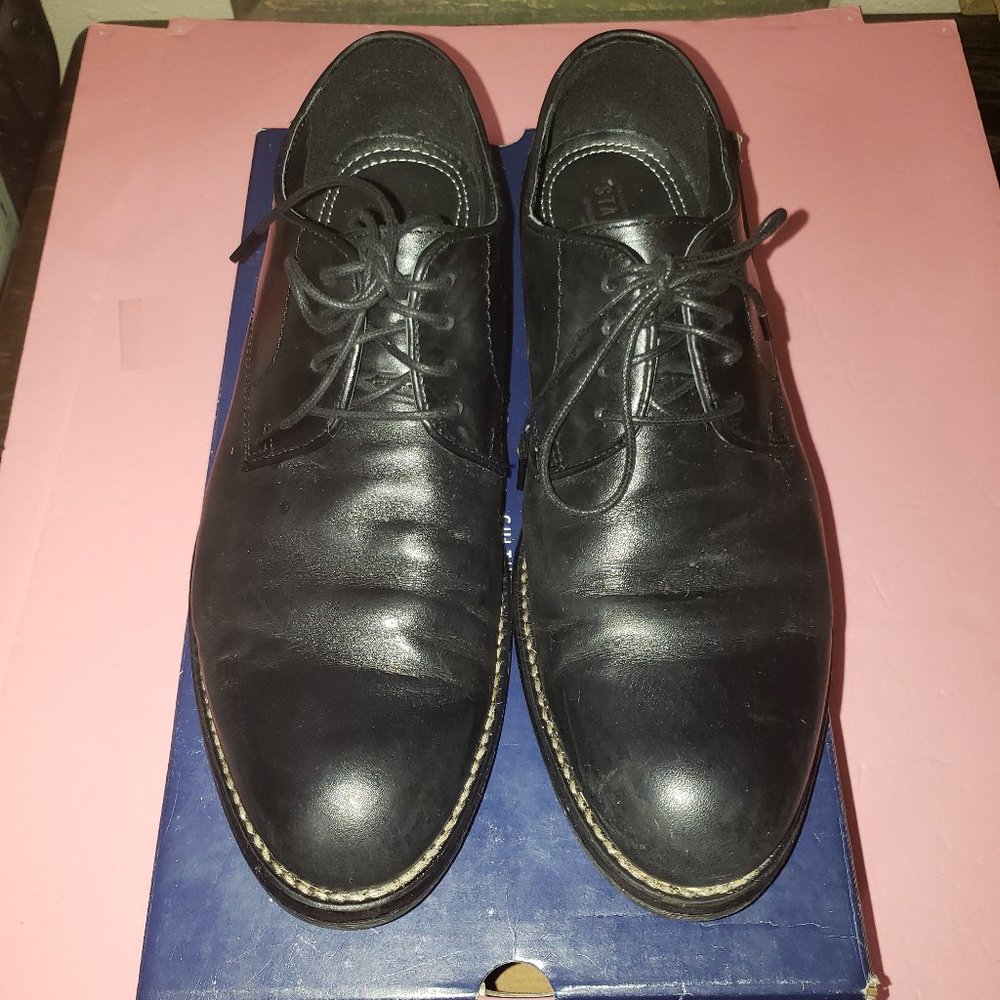 Stafford Black Leather St Zayne Lace up Shoes Size 8.5